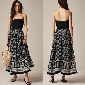 NWT J CREW Strapless mixy dress in block print